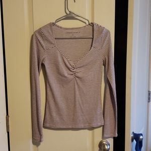 🦋🎁 Striped tight cinched shirt